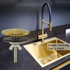 XNTONG - Sink Hole Cover, Sink Overflow Cap, Solid Brass