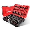 EZARC 55PCS Magnetic Impact Nut Driver Set, 1/4" Hex Shank