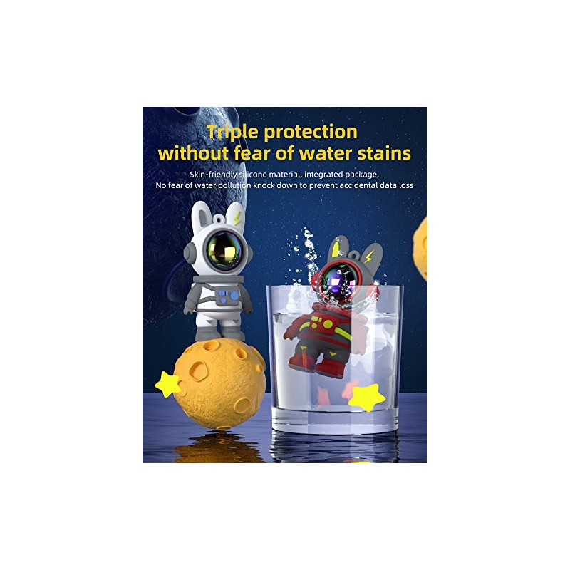 Bilious Cute Space Rabbit USB Flash Drive, Thumb Drive 128gb