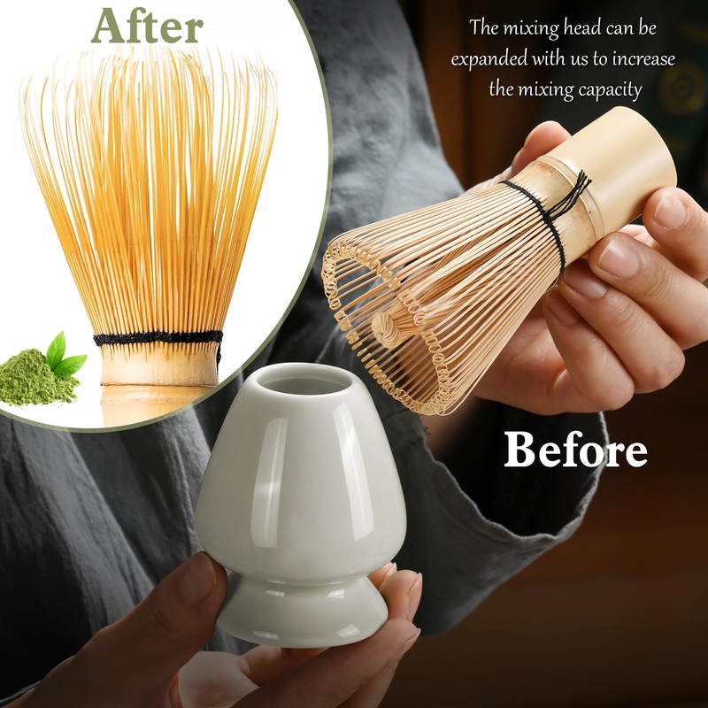 CAMATET 6 Pcs Matcha Whisk Set, Japanese Ceremonial Matcha Making