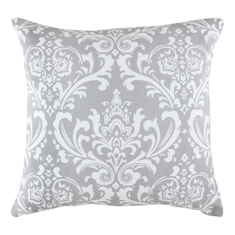 TreeWool, (2 Pack Cushion Covers Damask Accent in Cotton Canvas