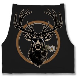 Shirtracer - Apron - BBQ Apron - Men 1 - Cool Deer Antlers Hunter, 02 black
