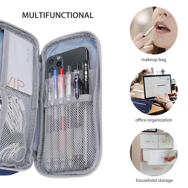 ProCase Pencil Case Pen Bag, Two Layers Big Capacity Pencil