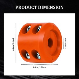 Lyxheth Winch Stopper for ATV UTV Truck SUV, Winch Accessories, Winch Cable Saver Hook Stopper Line Rubber Stopper with Allen Wrench, Rubber Hook Stopper for Protect Winch Rope Cable Line (Orange)