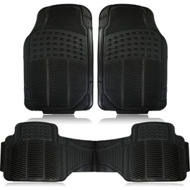 SOZOMO Tapetes Coche, Alfombrillas Delanteras y traseras de Goma ResistentesAlfombrilla de Coche, Alfombrillas para Vehículos PVC Impermeables y...   