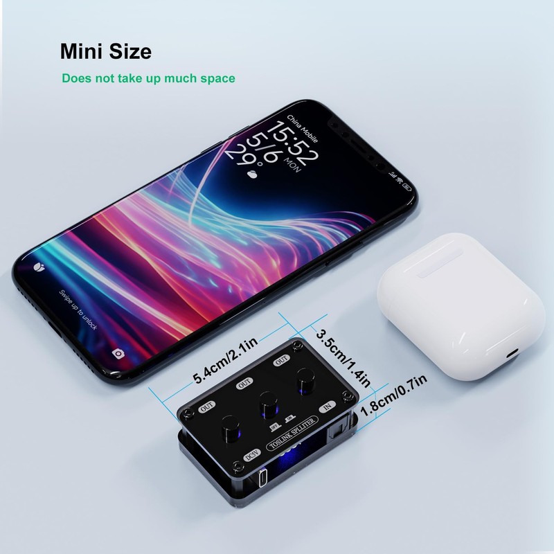 Digital Optical Audio Splitter 1 in 3 Out SPDIF Toslink