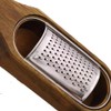 TAMUME Stainless Steel Hand Grater with Integrated Wooden Container
