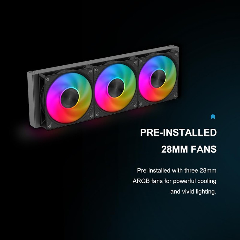 SAMA L70 360 AIO Liquid CPU Cooler, Infinity Mirror Water