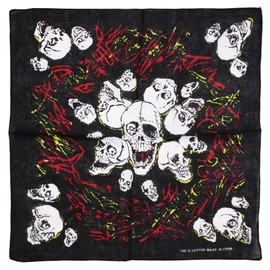 Zac's Alter Ego Crazy Laughing Skulls & Cobwebs Bandana/face Mask/Wrist Wrap/Neckerchief