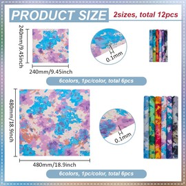 FINGERINSPIRE 12 Stück Fat Quarters Stoffbündel Quadrate Bedruckter Baumwollstoff 48cm Und 24cm Gemischte Farben Quiltstoffe Zum Nähen Basteln Und Patchwork Hochwertiges Material Für Kleidungszubehör
