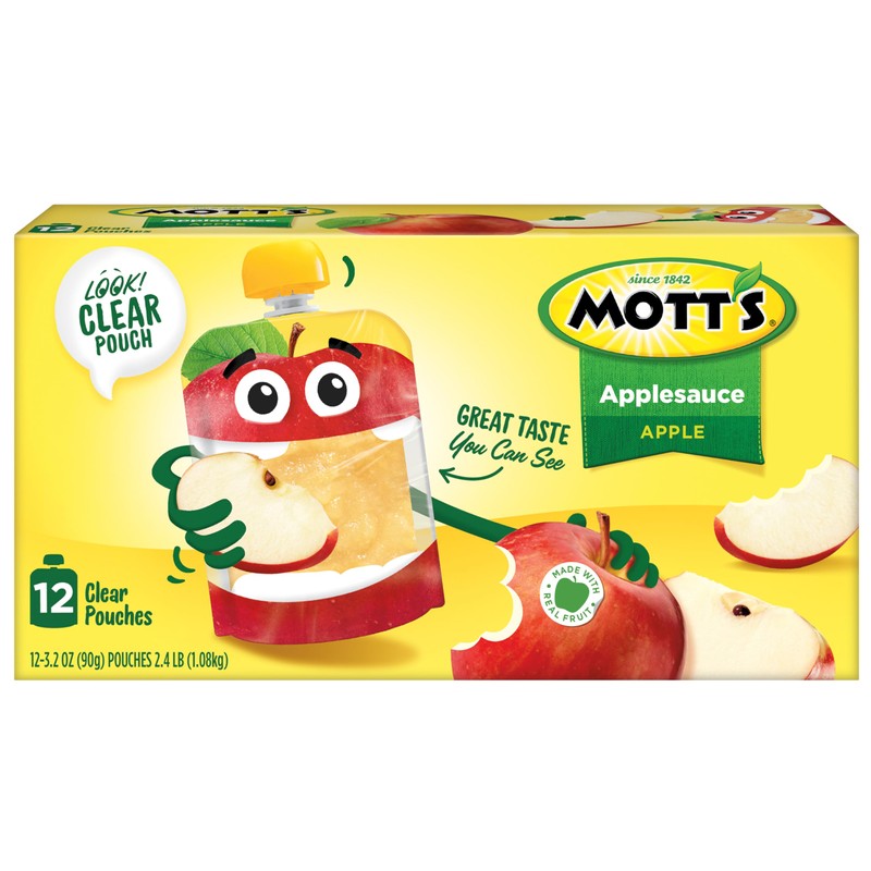 Mott's Original Applesauce, 3.2 Oz Clear Pouches, 48 Count (4
