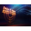 BELECO 7x5ft Fabric Hanukkah Backdrop Jewish Holiday Menorah Candles Background
