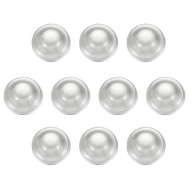 HARFINGTON 10pcs 28L Metal Round Buttons 18mm 11/16" Zinc Alloy Shank Mushroom Type Craft Replacement Sewing Buttons for Clothing Decoration DIY Accessories, Sand Silver
