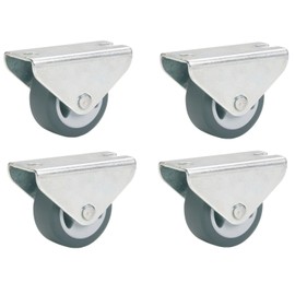 4 Pcs. Dörner And Helmer Parquet Fixed Castor Grey 30x14 mm TPE Wheel Furniture Roll