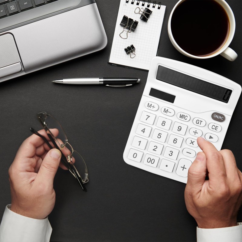 Gvolatee Calculator, Desktop Calculator with 12 Digit Large LCD Display,