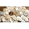 Unbranded 6 Fabulous Iridescent Cream Square River Pearl MOP Buttons