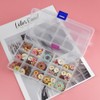 Gudalea Pack of 2 Grid Plastic Jewellery Boxes, Bead Storage