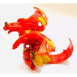 Bakugan PLATINUM - pyrus DRAGONOID - true METAL w/ Cards - NEW