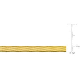 Women's Herringbone Chain Necklace - Italian 925 sterling silver bracelets for Women - cadenas de plata para mujer 925 italianas - 5.3mm - Unisex Design - 925 Sterling Silver, Yellow Gold Plated - Classic Link necklace (Herringbone style - Yellow Gold Pl