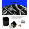 Unifizz Oil Catch Can with Drain Valve,2 Port Air Oil