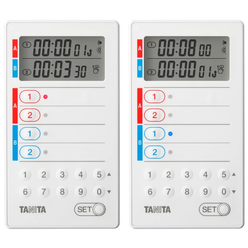 Tanita TD-427-WH Commercial Digital Timer, 100 Hour Meter, White, 3.5