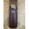 Leather Blades Buck 110 custom leather knife sheath. Tooled. Indian