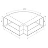 Channel Elbow 90° 55 x 110 mm Flat Duct Horizontal