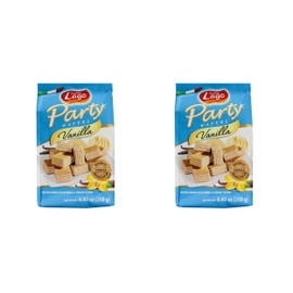 Gastone Lago Party Wafers Vanilla Cream Filling 8.82 oz, 250g (Pack of 2) (Vanilla, 2-Pack)