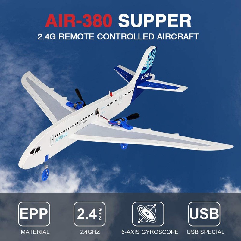 2.4Ghz Remote Control Airplane Kids DIY Model Plane RC Plane