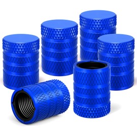Tire Valve Stem Caps, 6 Pcs Universal Car Tyre Stem Air Caps Covers, Aluminium Alloy Tyre Dust Valve Cap with Seal Ring, Corrosion Resistant & Leak-Proof, for Cars Trucks Motorcycles SUVs and Bikes