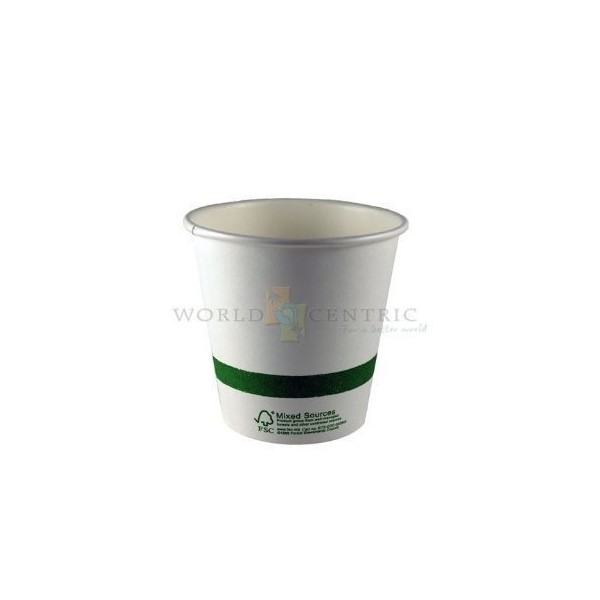 World Centric's 100% Biodegradable, 100% Compostable Paper PLA-Lined 4 Ounce Espresso Cup (Package of 200)