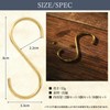 VIEAURA S-Shaped Hooks, Gold, Set of 10 [Brass] Interior Antique
