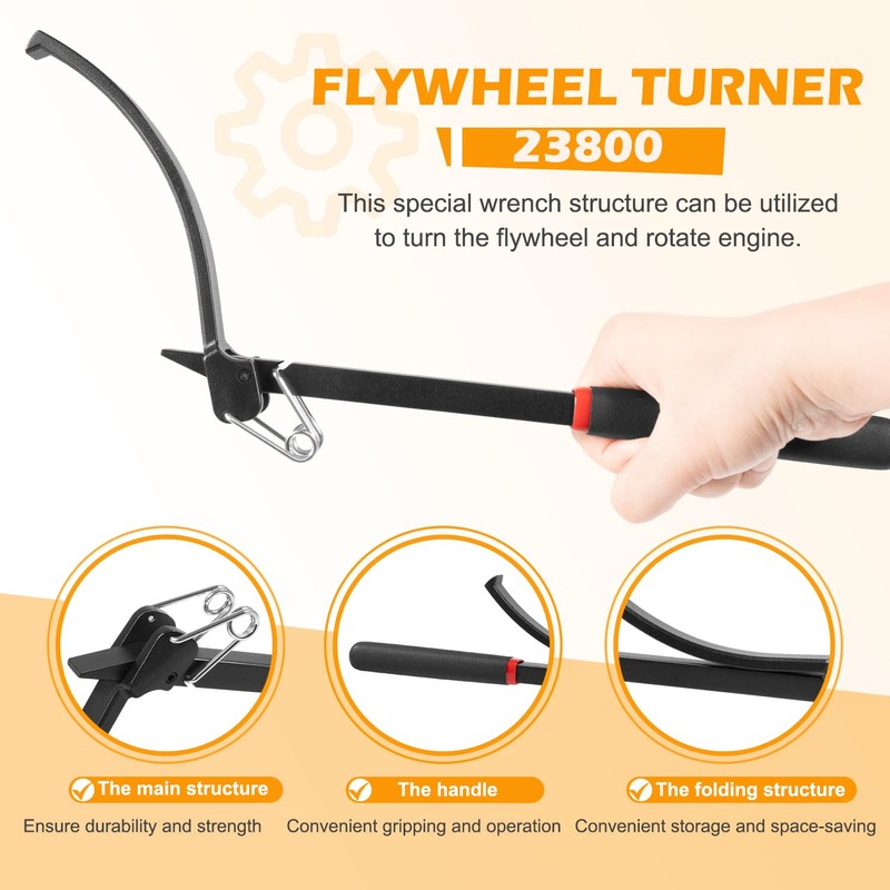 Zymurgoes 23800 Flywheel Turner Wrench Turning Tool for Turning and