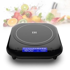 GIHETKUT Single Induction Cooktop,1800W 110V Single Burner Cooktop,Induction Hot Plate with 5 Cooking Modes, Electric burner with LCD touch control,9 Temperature Levels & 4H Timer,Overheat protection