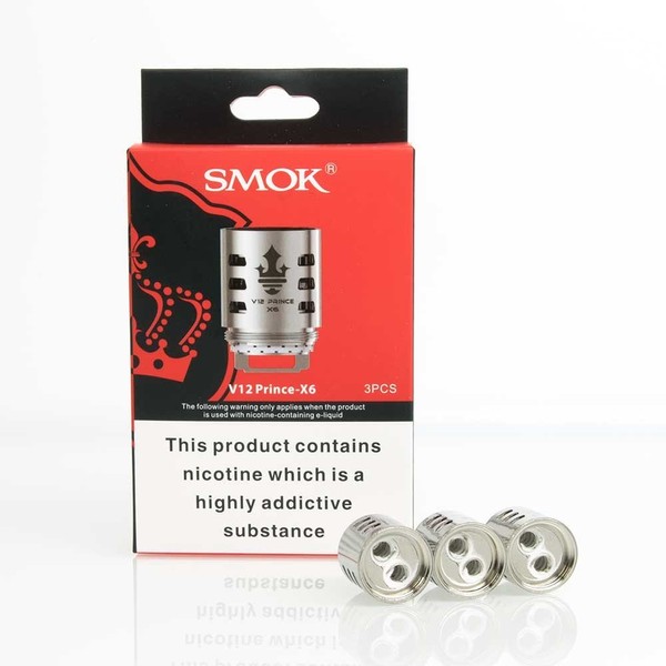 SMOK TFV12 Prince Ersatzspule X6 0.15ohm Sextuple Coil (Packung von 3) Enthält Kein Nikotin