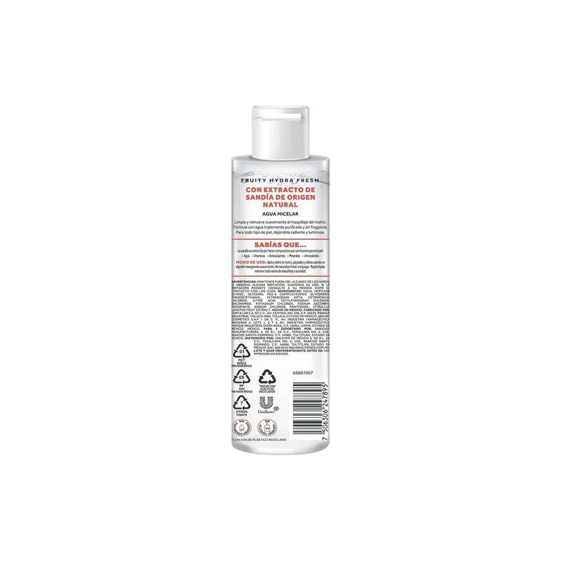 Agua Micelar Ponds Fruity Hydra Fresh Sandia Todo Tipo Piel