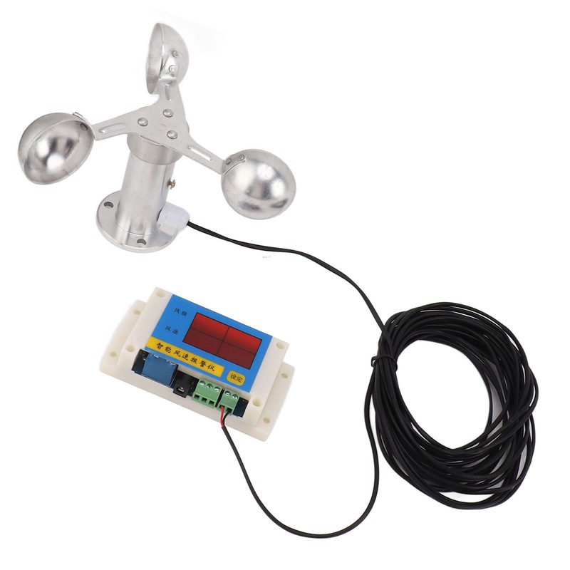 Wind Speed Alarm Device 3 Fan Blades Tower Crane Anemometer