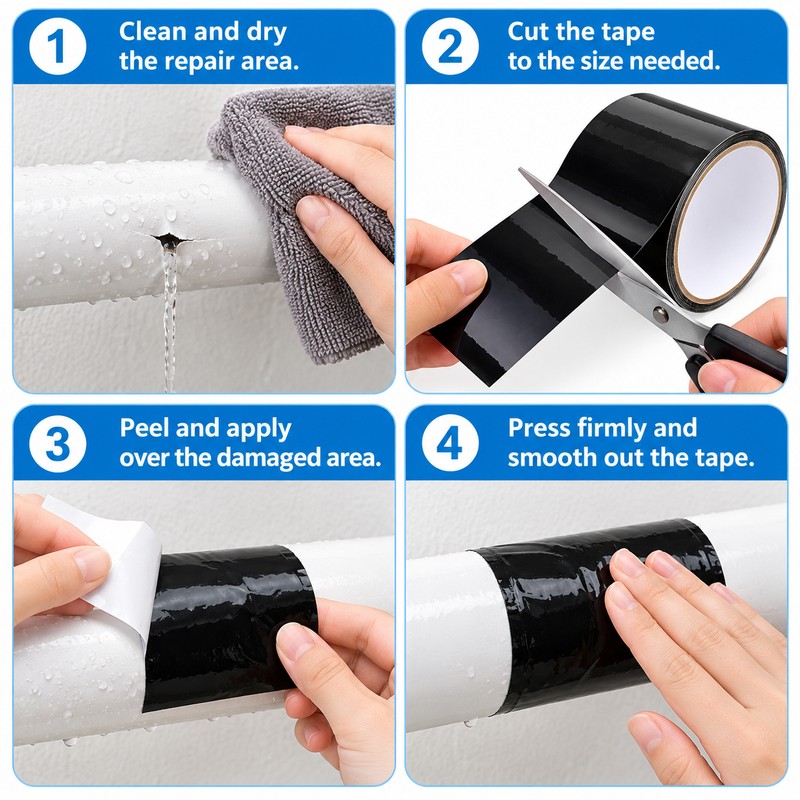 Waterproof Repair Tape for Leaks and Cracks – Strong Self-Adhesive