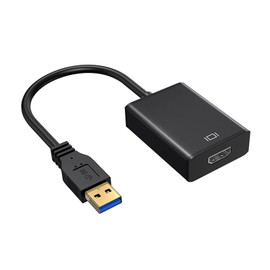 ALLVD USB HDMI Converter Adapter, HD/USB 3.0 to HDMI Windows, 5Gbps High Speed Transmission, Display Converter, High Speed Transmission, Audio Output, Small and Easy to Carry, Display Adapter