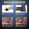Nilight Windshield Frame Mounting Bracket for 52” LED Light Bar