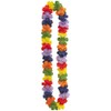Unique Fabric Flower Luau Lei, 40", Rainbow