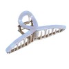GLOBAL BOX Hair Claw Large, Strong, Tight, Large, Metal (White)