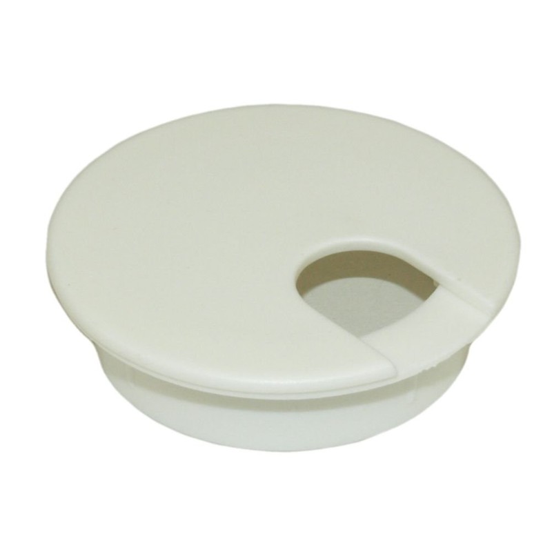 MyCableMart 2 1/2" Cut-Hole Size White Round Wire Management Grommet