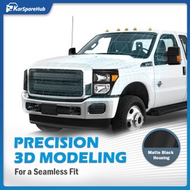 KarSpareHub Headlights Assembly with Bulbs for 2011-2016 Ford F250 F350 F450 F550 Super Duty Headlamp Replacement Driver & Passenger Side