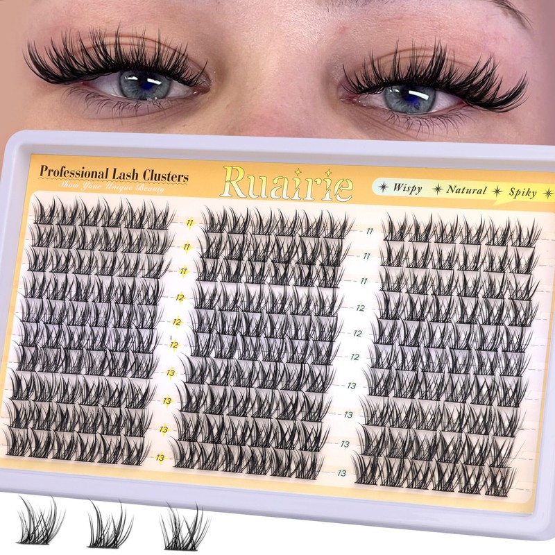 Manga Lash Clusters Wispy Eyelash Clusters Natural 180pcs Individual Lashes