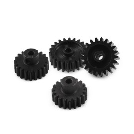 Black Metal Gear Set 1/8 inch Hole 0.8 Metric Pitch 3.175mm Shaft 19T 20T 21T 22T 23T 5 Grub Screws 1/10 RC Car