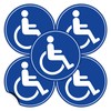 (Set of 5) Handicap / Disabled Wheelchair Accessible Sign |