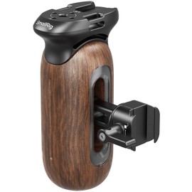 SmallRig Wooden Side Handle for Camera Cages with NATO Clamp, Left or Right Side Ergonomic Handgrip, 27mm / 1.06in Up/Down Vertical Adjustment, 15kg / 33.1lb Load Capacity - 5239