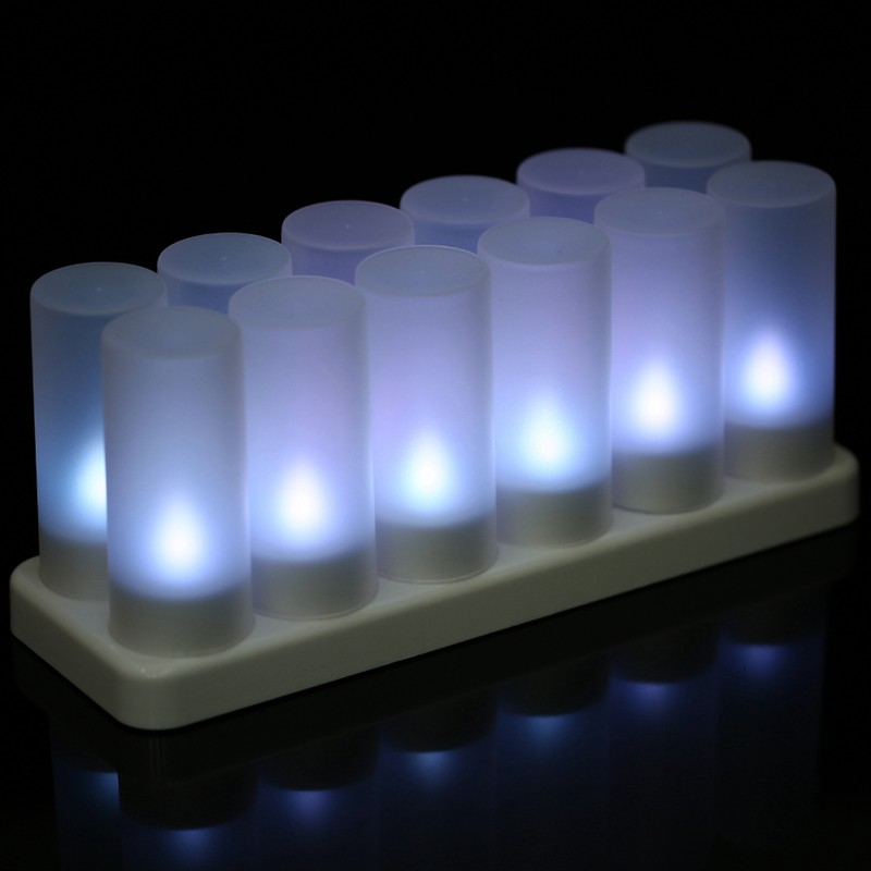 Colourful LED Candle Light Rechargeable Simulation Flameless Tea Candle Lights