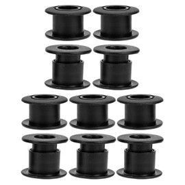 Happyyami 10pcs Foosball Table Bearings, 1/2" Rod Bushings, Universal Soccer Table Parts, Black Plastic, 1.18"X1.18"X0.59", Ideal for Home Games and Parties